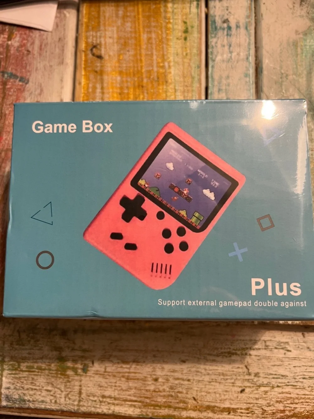 Game Box Plus Handheld Console/Retro Gaming System w/Preloaded Games- Color Blue